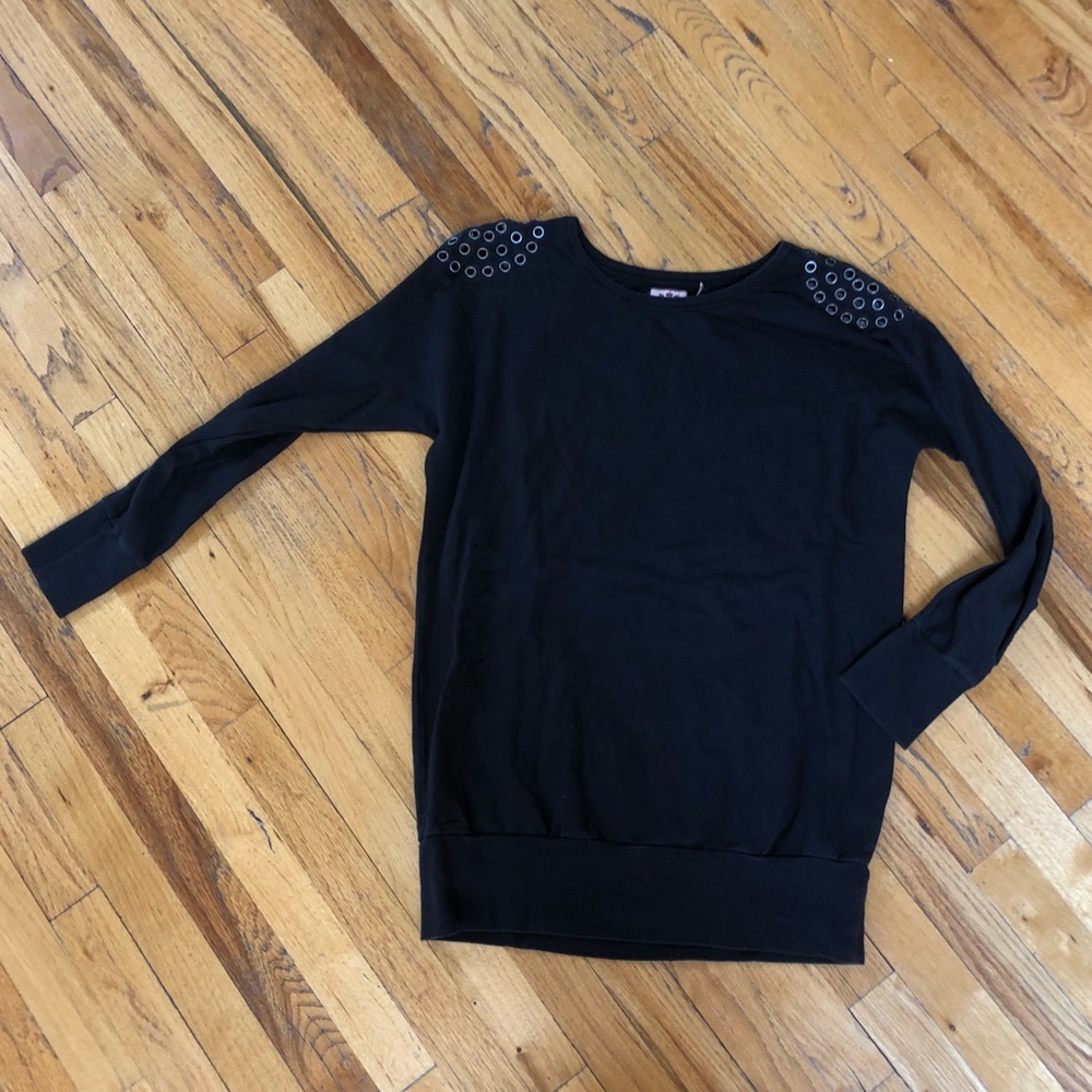 Juicy Couture Black Grommet Sweatshirt Size L